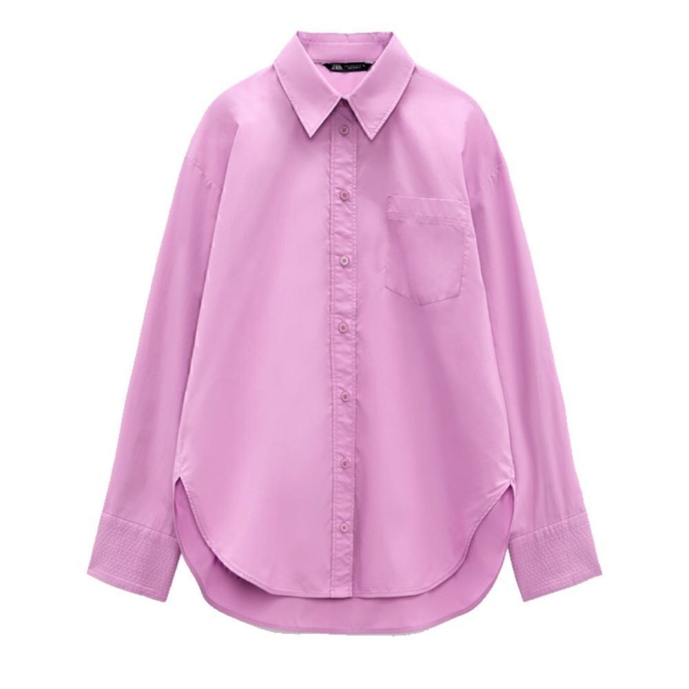 ⭕️ ZARA Shirt Long Sleeve Pink Medium